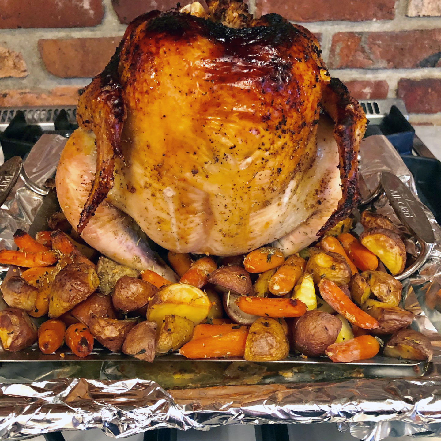 Herb Roasted, Beer Infused Chicken and Veggies